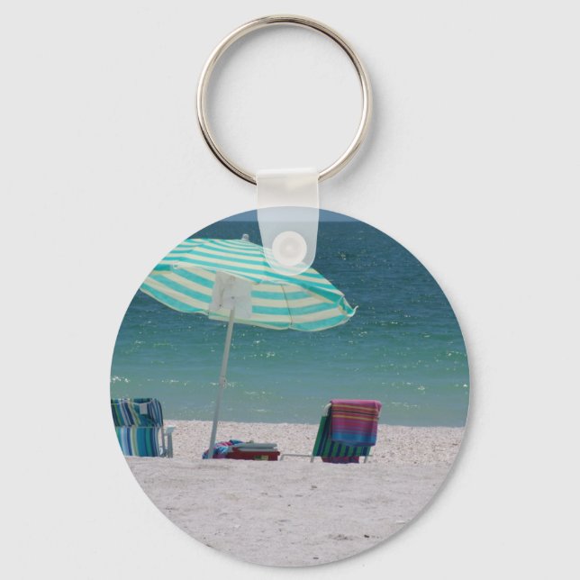 Beach time Is Near Keychain (Front)
