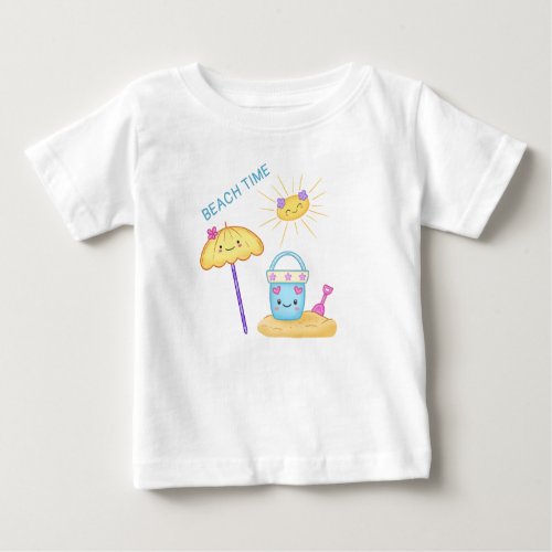 Beach Time Kawaii Cute Adorable Baby T_Shirt
