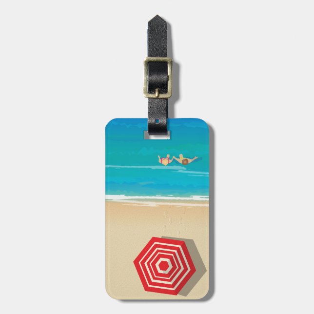 Beach Time Luggage Tag (Front Vertical)