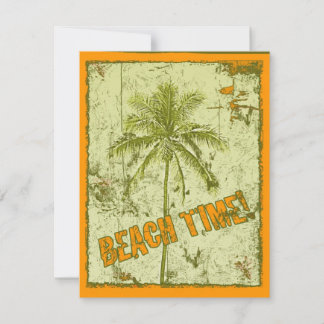 Beach Time! Palm Tree Party Invitations