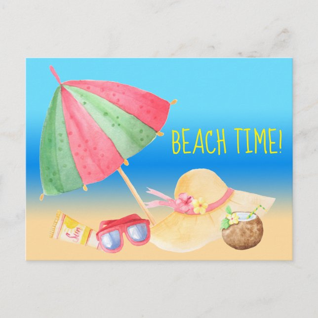 Beach Time! Postcard (Front)