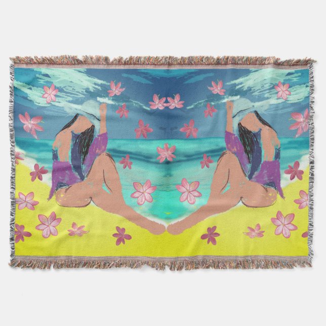 Beach Time Throw Blanket (Front)
