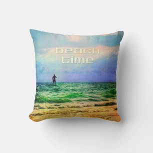 Beach Time Throw Pillow