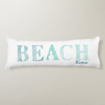 BEACH time watercolor teal Double sided