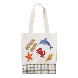 Beach Tot Zazzle HEART Tote Bag