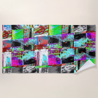 Beach Towel – Abstract Grid