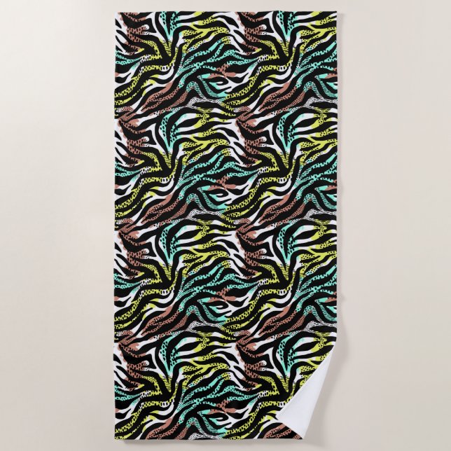 Beach Towel-Animal Print Towel (Front)