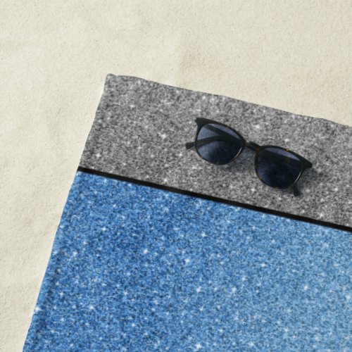 Beach Towel Beach Towels in BlueSilver Glitter