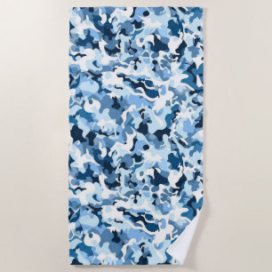 Beach Towel--Blue Camo Towel