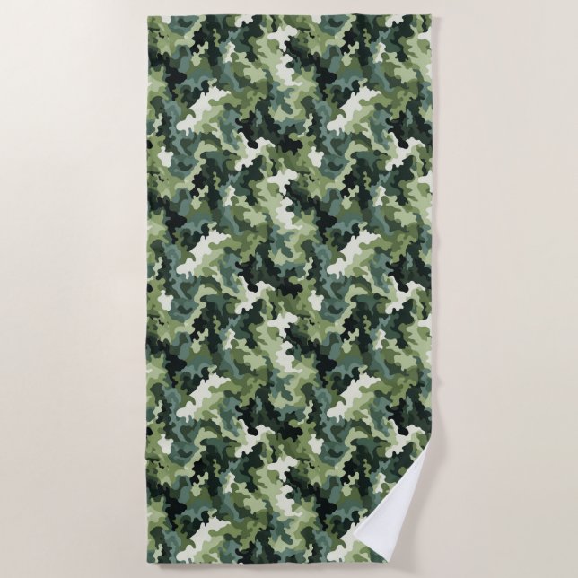 Beach Towel--Camo Print Beach Towel (Front)
