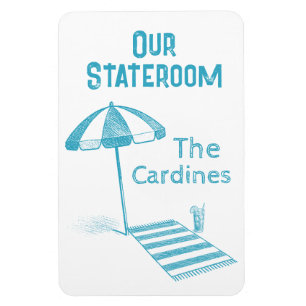 Beach Towel Cruise Ship Stateroom Door Marker Magnet