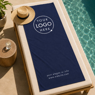 Beach Towel   Custom Logo Poolside Business Brand