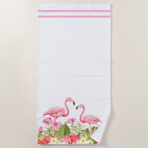 Beach Towel-Flamingo Beach Towel
