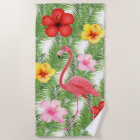 Beach Towel-Flamingo