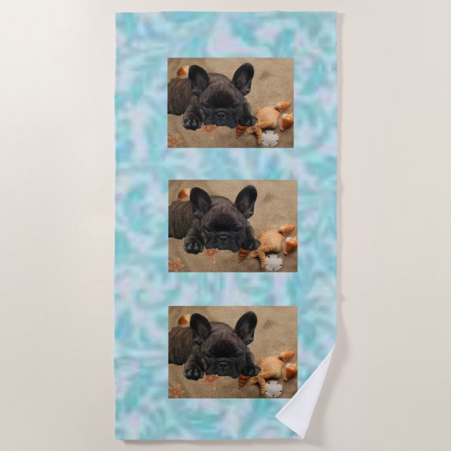 Beach Towel French Bulldog (Front)