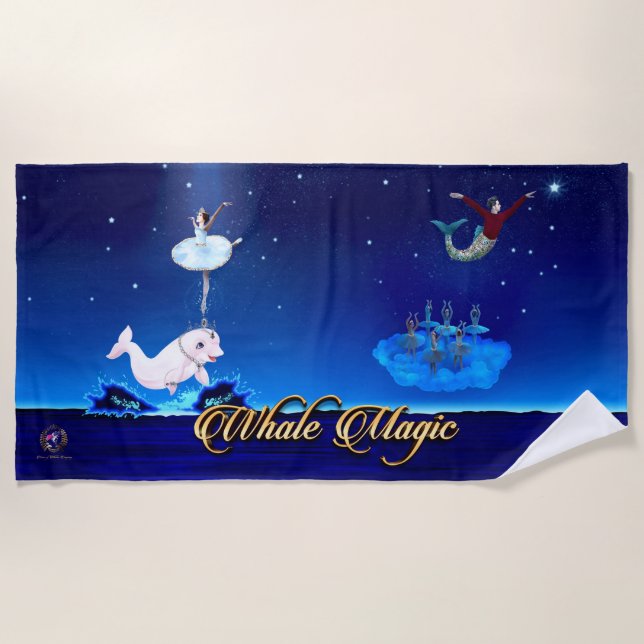 Beach Towel Heavenly Ballet "Reach For The Stars!" (Front)