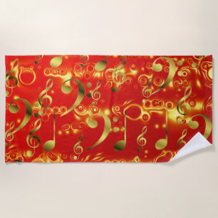 Beach Towel,holiday, music,home, notes,colorful Towel