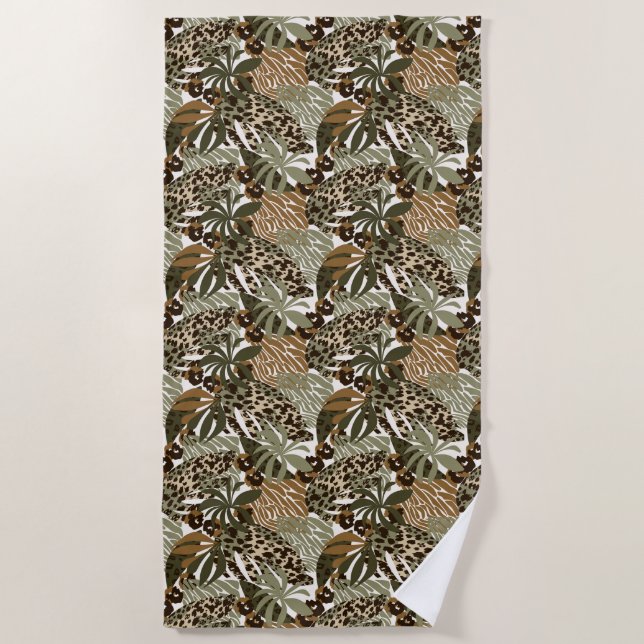 Beach Towel-Leopard Print Towel (Front)