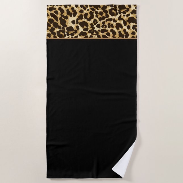 Beach Towel-Leopard Print Towel (Front)