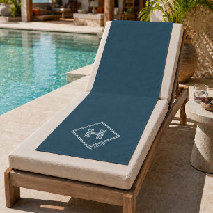 Beach Towel   Modern Geometric Monogram Initial
