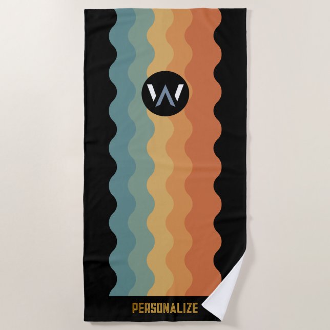 Beach Towel - Retro Stripes 2 (Front)