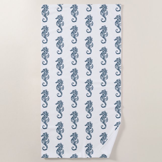 Beach Towel--Sea Horse Towel (Front)