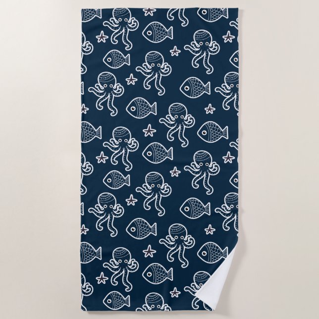 Beach Towel--Sea Life Towel (Front)