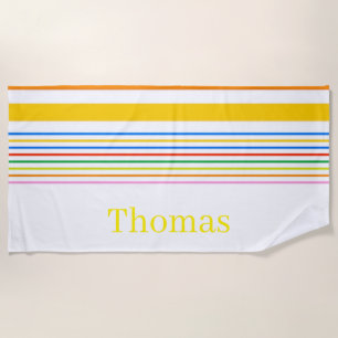Beach Towel Spring Caribbean Colorful Color Stripe