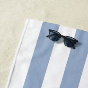 Beach Towel Spring Pastel Blue & White Stripe