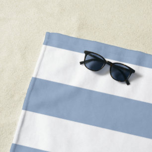 Beach Towel Spring Pastel Blue & White Stripe