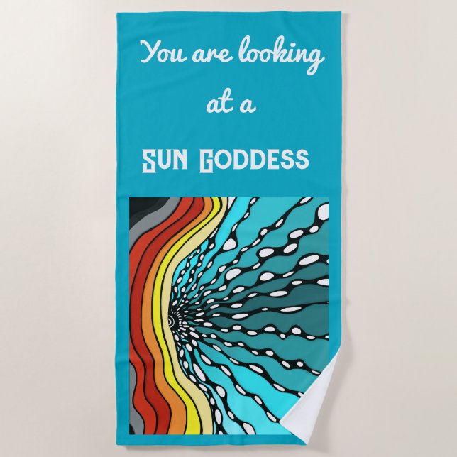 Beach towel sun waves (Front)