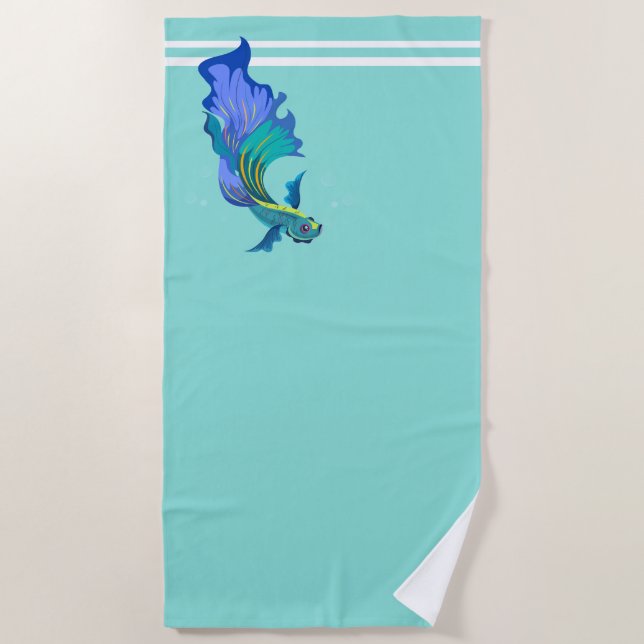Beach Towel-Tropical Fish Towel (Front)