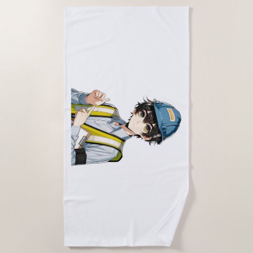 beach towel with manga security expert