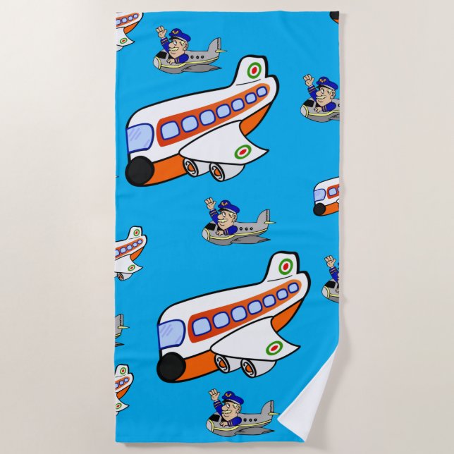 Beach towels Airplanes (Front)
