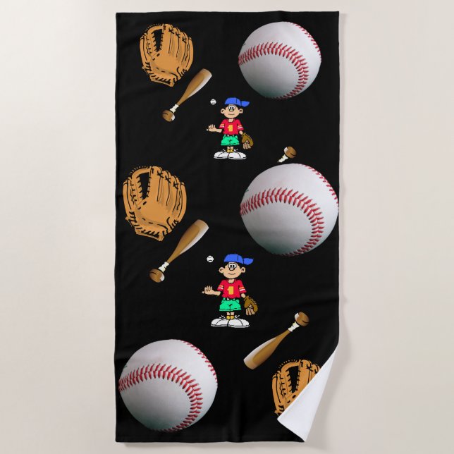 Beach towels Baseball Sports (Front)