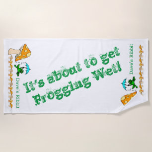 Beach Towels Frog Mushroom Ribbit