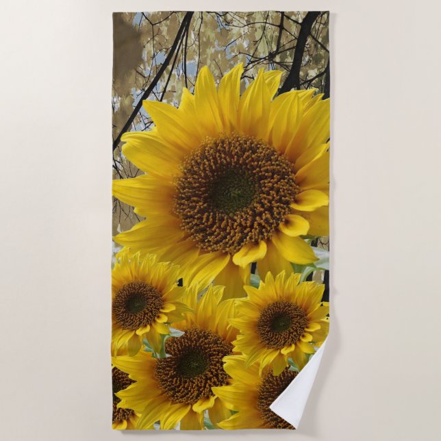 Beach towels Sunflowers (Front)