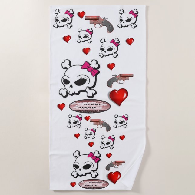 Beach towels Valentine's (Front)