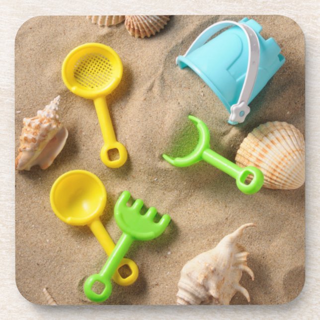 Beach Toys Beverage Coaster (Front)