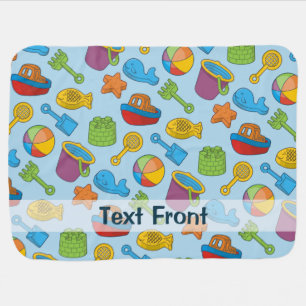 Beach Toys Icons Baby Blanket