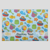 Beach Toys Icons Cloth Placemat