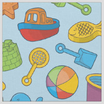 Beach Toys Icons Fabric