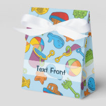 Beach Toys Icons Favor Boxes