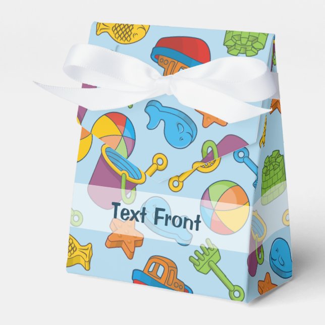 Beach Toys Icons Favor Boxes (Front Side)