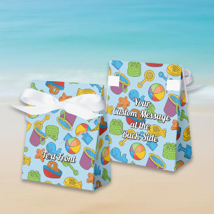 Beach Toys Icons Favor Boxes