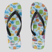 Beach Toys Icons Flip Flops