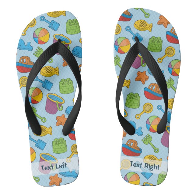 Beach Toys Icons Flip Flops (Footbed)