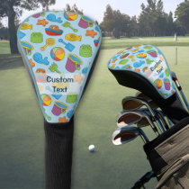 Beach Toys Icons Golf Head Cover