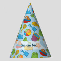 Beach Toys Icons Party Hat