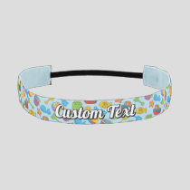 Beach Toys Icons Pattern Athletic Headband